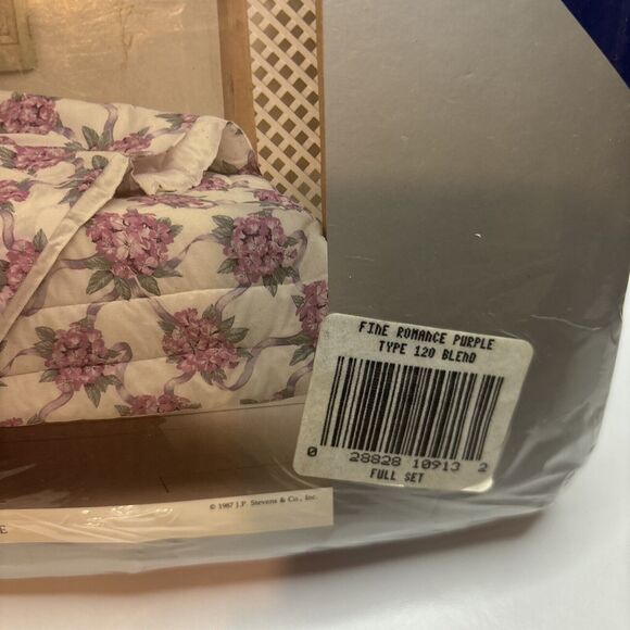 Vintage NEW FULL Size Sheet Set Tastemaker By Stevens Easy Care Fine Romance - Picture 4 of 9